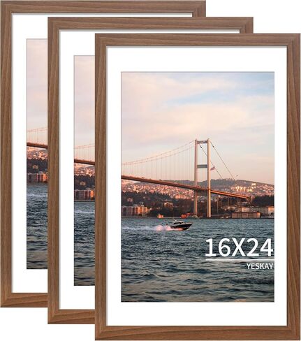 20x20 Picture Frame 3 Pack - Black Poster Frame Display Pictures 16x16 with Mat or 20 x 20 Without Mat for Wall Hanging Horizontal and Vertical in Saudi Arabia