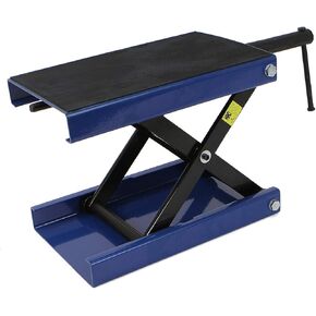 Stark USA 1,100LBS Wide Deck Motorcycle Scissor Jack Lift ATV Center Crank Hoist Dirt Bike Repair Stand Mobile Motorcycle Jack (1100LBS)