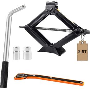 CPROSP [2.5T/5511lbs] Scissor Jack for Car with Wheel Wrench and Ratchet, Ideal for SUV and Auto, Just for Emergency Use, not for Weekly Projects
