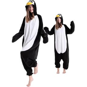 vavalad Adult Penguin Costume Cosplay Penguin Onesie Sleepwear for Women Men