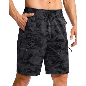 Men's Board Shorts 9" Quick Dry Swim Trunks with 4 Zipper Pockets Beach Shorts Bathing Suit Men - No Mesh Liner