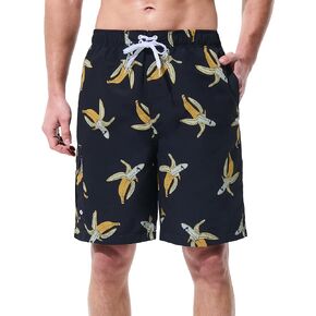 Mens Board Shorts Swim Trunks Bathing Suit Swimming Board Shorts 9 Inch Mesh Lining Beach Swimwear