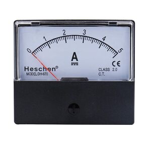 Rectangle Panel Mounted Current Meter Ammeter Tester, DH-670, DC 0-5A, Class 2.0, CE Listed