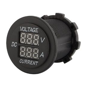 دراجة نارية للسيارة مزدوجة الفولتميتر AMMETER DC 12-24V LED DIGAL VOLTMETER AMMETER AMP VOLT METER GUAGE