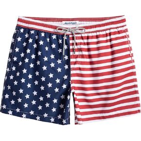 maamgic Mens Swim Trunks 5" Quick Dry Beach Shorts Bathing Suits with Mesh Lining Pockets