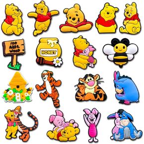 سحر أحذية كرتون 17pcs لصنادل Slog Slides ، وملحقات الأحذية اللطيفة لصالح الحفلات