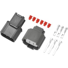 Headlight Adjustment Motor Connector Plug for Honda K Series K20 / Inner Male Female Wire Terminal Connector/Waterproof Plastic 2mm Series / 1 Set Gray 3 Pin