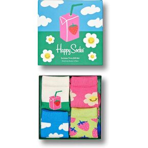 Happy Socks Kids 4 عبوات Summertime Socks مجموعة هدايا ، أخضر
