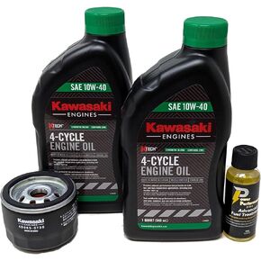مجموعة تغيير الزيت لـ Kawasaki 49065-0721 ومعالجة الوقود (10W-40 ، 49065-0736)