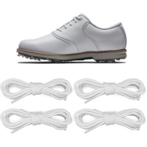 2 Pairs Polyester Golf Shoelaces for FootJoy Shoes, 3/32‘’(2.5mm) Thin Dress Oxford Shoe Laces Replacement Strings
