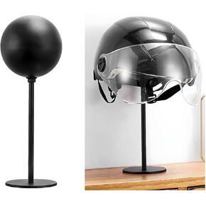 Helmet Stand - Metal Rotation Anti-Corrosion Aluminum Motorcycle Helmet Holder, Desktop Hat Display with Thickened Base, Motorcycle Accessories