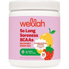 So Long Soreness BCAA Powder (Strawberry Mango Flavored) 30 Servings - with Hydration Complex