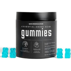 Endeavor Essential Amino Acids Gummies 5G خدمة مكملات خالية من السكر للرجال والنساء ، EAA Gummy Vegan 120 Count 30 Day Supply