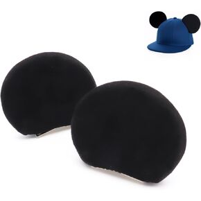 Mini Magnetic Mouse Ears for Any Cap, Mouse Ears Magnetic Magic Ears for Men, Women, Boys, Girls, Lightweight Magic Ears Hat Clip Black