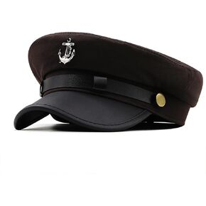 Thuizen Anchor Mark Military Sailor Captain Newsboy القبعة المسطحة