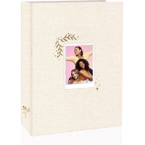 Holoary Mini Polaroid Photo Album 256 Pockets, Instax Photo Album Fit for Fujifilm Instax Mini 7s 8 9 11 25 26 40 50s 90 Evo Z2300 Instant Camera, Instax Album Polaroid Snap(Beige)