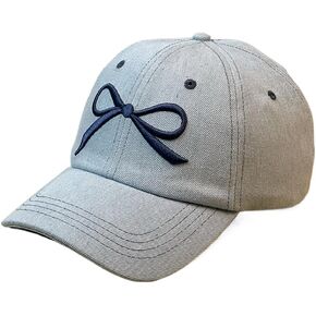 Retro Dome Baseball Cap, Bow Shaped Women's Outdoor Sun hat, Design Sense, Personality, Fashion, Denim Duckbill Cap