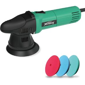 Buffer Polisher, 5-Inch 8MM Dual Action Random Orbital Car Polisher with 6 Variable Speed MAX5500 RPM, Car Detailing Kit for Car Detailing Polishing and Waxing