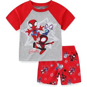 Marvel Spidey and His Amazing Friends Boys Short Sleeve T-Shirt and French Terry Shorts Set for Toddlers