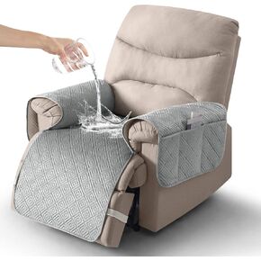 Timeles Velvet Recliner Coverner Cover Cover Recling Crast Doving بدون مسند الظهر قابلاً للغسل (الشوكولاتة ، متوسطة يناسب مقاعد 23.6 بوصة)