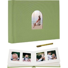 Photo Album for Fujifilm Instax Mini 11 12 9 8 Evo LiPlay Instant Camera, Suit for Polaroid SnapTouch PIC-300 Linen Cover 52 Pockets Beige