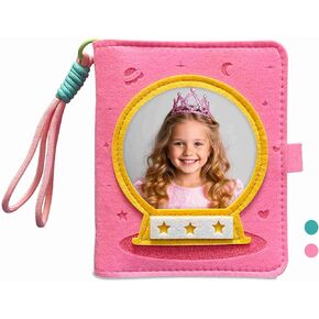 Small Mini Kids Photo Album 4x6, Soft & Durable Kids Scrapbook for Boys & Girls, Holds 100 Photos,Perfect Photo Album Gift for Boys, Girls, New Parents, Birthday & Family (Pink)
