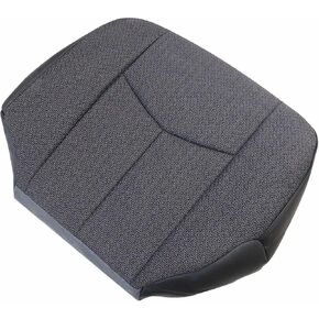 NLQR Front Driver Side Bottom Replacement Seat Cover Cloth Gray #69C Compatible with Chevy Silverado WT, Work Truck, Single Cab for GMC Sierra 2003 2004 2005 2006 2007