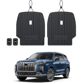 Kick Mats for 2020-2024 2025 Hyundai Palisade 7 Seats Captain Chairs SUV Car Mat Accessories, All Weather TPE Seat Back Backrest Protector for Calligraphy (2020-2025 | for Palisade 7 Seats)