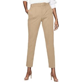 Womens Dress Pants High Stretch Straight Leg Black Pants for Work Business Casual with Pockets