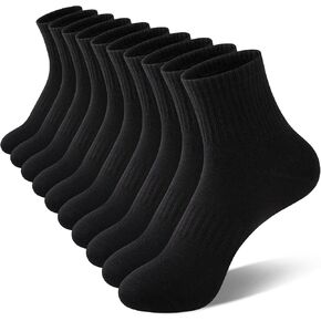 eallco Womens Ankle Socks Thin Cotton Crew Socks Athletic Quarter Above Ankle Gym Mini Crew 5 Pairs