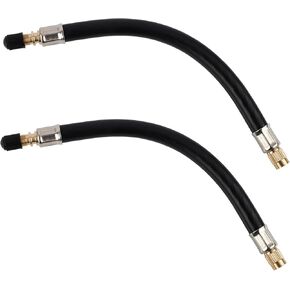 2pcs Valve Stem Extension, 8.54 Inch Dually Flexible Valve Stem Extenders Tire Inflation Extension Hose Tube Tire Valve Adaptor Tool for Universal Cars Motorcycles Bicycles Bike RVs Air Compressors