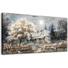 HyideCorart Farmhouse Canvas Art Art Nature Landscape Wall Paints Decore Decord for Room Bedroom Decorations Rural Artwork Pictures Framed for Office Pealthetic Home Decor