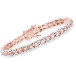 Ross-Simons 5.25 ct. t.w. Morganite Tennis Bracelet in 18kt Rose Gold Over Sterling