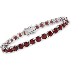 Ross-Simons 19.20 ct. t.w. Garnet Tennis Bracelet in Sterling Silver