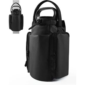 Magnetic Gym Bag for Men and Women, Magnetic Water Bottle Holder for Gym 80oz, Small Gym Bag, Gym Gifts for Women and Men (Black)