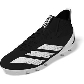 Adidas Men's Adizero Impact.2 أحذية كرة القدم الأمريكية ، الأسود/الأبيض/الأسود ، 10.5