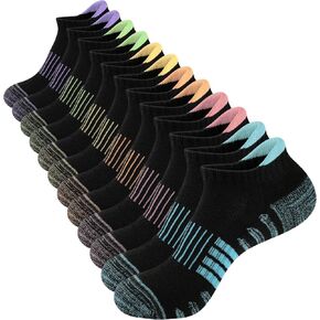 COOPLUS 6 Pairs Ankle Socks Womens Athletic Thick Cushioned Cotton Running Low Cut Tab Socks in Kuwait