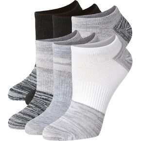 Hanes Performance No Show ، جوارب تبريد X-TEMP خفيفة الوزن للنساء ، 6 عبوات ، رمادية ، 5-9