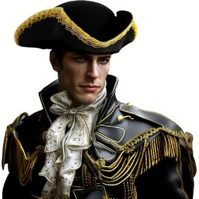 القراصنة Tricorn Hat Colonial Colonial للاستعمار لملحقات أزياء الهالوين
