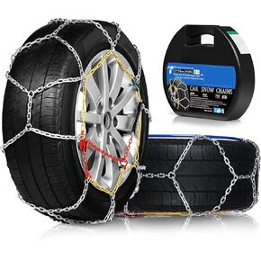 Snow Tire Chains for Car SUV Pickup Trucks, Choose Your Size from The Picture, Set of 2 - KN100