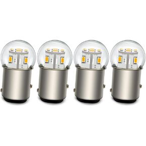 Ruiandsion 1156 LED Emergency Lights 6-30V BA15S P21W 7506 3014 12SMD Chips White LED Bulb for Reverse Turn signal Light Pack of 2
