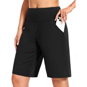 Blouty Women's 9" Bermuda Long Shorts Knee Length with Pockets High Waisted Shorts for Women Lounge Walking Athletic in Kuwait