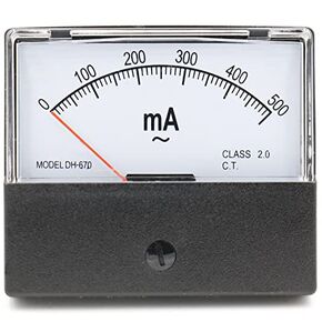 Rectangle Panel Mounted Current Meter Ammeter Tester DH-670 AC 0-500mA Class 2.0 CE listed
