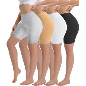 YeBlues 4 Pack Womens Cotton Boyshorts ملاكم ملاكم داخلي