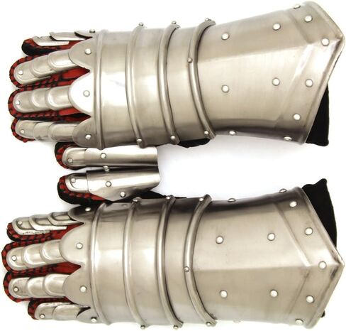 Medieval Warrior Brand Metal Gothic Knight Gauntlets – Wearable Steel Armor Gloves for LARP, Cosplay & Renaissance Costume in Saudi Arabia