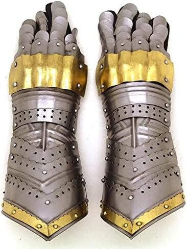 Medieval Warrior Brand Metal Gothic Knight Gauntlets – Wearable Steel Armor Gloves for LARP, Cosplay & Renaissance Costume in Saudi Arabia