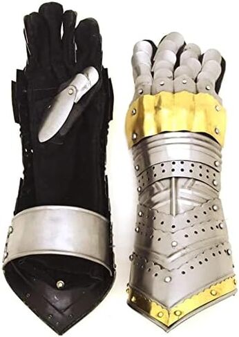 Medieval Warrior Brand Metal Gothic Knight Gauntlets – Wearable Steel Armor Gloves for LARP, Cosplay & Renaissance Costume in Saudi Arabia