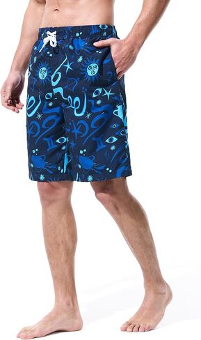 Mens Board Shorts Swim Trunks Bathing Suit Swimming Board Shorts 9 Inch Mesh Lining Beach Swimwear in Saudi Arabia