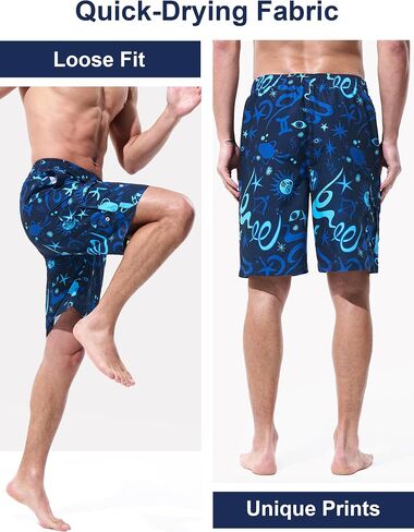 Mens Board Shorts Swim Trunks Bathing Suit Swimming Board Shorts 9 Inch Mesh Lining Beach Swimwear in Saudi Arabia