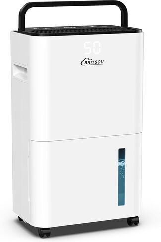 Dehumidifier 3500 Sq. Ft 50 Pint BRITSOU Dehumidifiers for Home Basements Bedroom with Drain Hose | Quiet Dehumidifier for Medium to Large Room | Dry Clothes Mode | Intelligent Humidity Control with 24HR Timer in Saudi Arabia